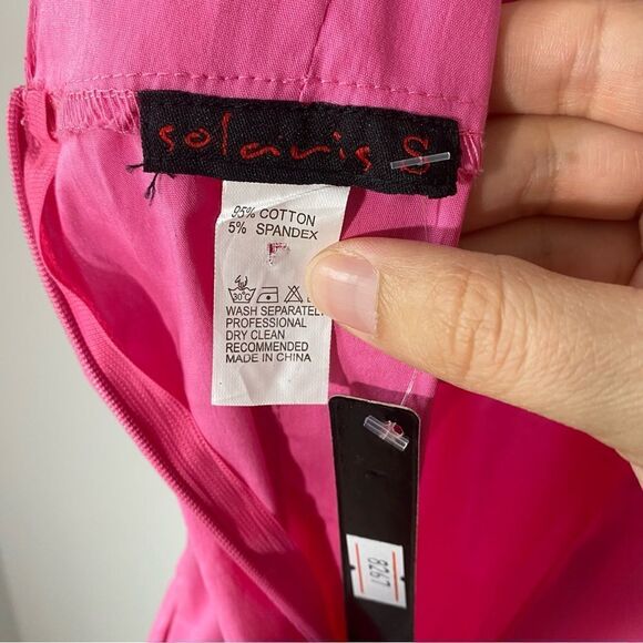 Y2K Solaris Babydoll Cotton Pink Low Back Satin Stretch Mini Dress - Picture 7 of 8